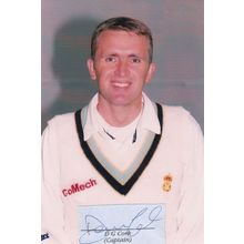 Dominic Cork England Cricket Captain Mounted Autograph Hand Signed Photo