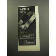 1957 Forstner Komfit Watch Bands Ad - Komfit fashioned for the man of taste