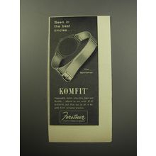 1957 Forstner Komfit Watch Bands Ad - Seen in the best circles