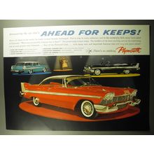 1957 Plymouth Cars Ad - Announcing the car that's ahead for keeps