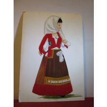 GIRL WITH SOME FELT CLOTHES vintage used postcard an Italian card 1973 stamps =