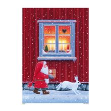 10502 - Korsch Advent - "Tomte" with Widow - 14"H x 8.625"W x .1"D
