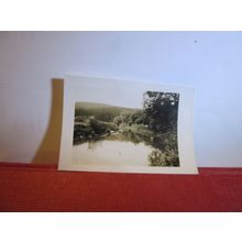 A RIVER SCENE small vintage photograph 1930s =