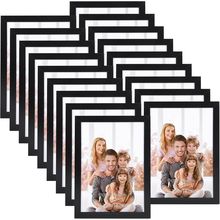 WIFTREY 5X7 Black Picture Frame Bulk 5 X 7 Photo Frames for Wall Hanging or Tabl