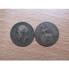 GB 1924 George V 1/2d Half Penny Coin