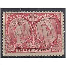 Canada 1897 SG126 3c Carmine Fine Used ..