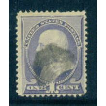 Used 212 1c Benjamin Franklin Barely Clears M01568