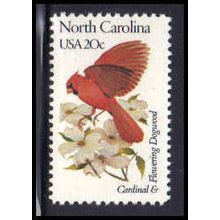 1985 20c Birds/Flowers of North Carolina MNH Dry Gum Fine V1563 (11)
