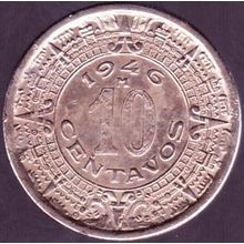1946 Mexico 10 Centavos Coin