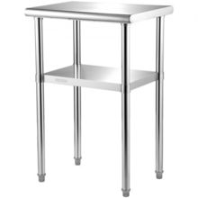Stainless Steel Prep Table, 24 x 18 x 36 Inch, 600lbs Load Capacity Heavy Du...