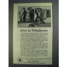 1925 Bell Telelphone Ad - Give Us Telephones