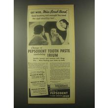 1937 Pepsodent Tooth Paste Ad - Get Wise