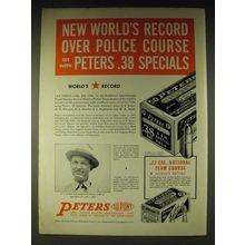 1937 Peters .38 Special and Filmkote Ammunition Ad - E.E. Jones