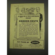 1956 Sabena Airlines Ad - Knokke-Zoute