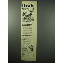 1956 Utah Tourism Ad - America's Best Deer Harvest