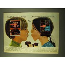 1970 Betty Crocker Brownie Mix Ad - Shoud be Chewy?