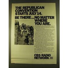 1980 CBS Radio Network Ad - Republican Convention