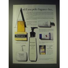 1989 Neutrogena Products Ad - And if you prefer fragrance-free