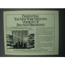 1989 New York Hilton & Towers at Rockefeller Center Ad