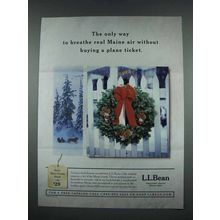 2003 L.L. Bean Christmas Wreath Ad - Breath Maine Air