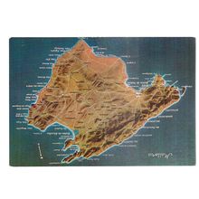 MAP OF MALLORCA, SPAIN unused vintage postcard =