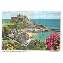 MONT ORGUEIL CASTLE, GOREY, JERSEY.. used vintage postcard 1978 postmark #