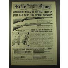 1961 Remington Model 725 and 722A Rifles Advertisement