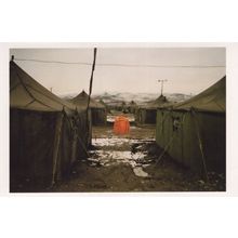 Chechens Military Russian Refugee Camp Soviet Award Photo Postcard