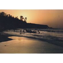 Bakua Fishermen Fishing African Sunset Boats Africa Postcard