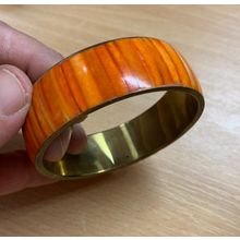 VINTAGE ORANGE BRASS BRACELET 50 GRAMS 7cm WIDE (P3)