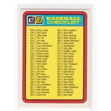 1983 Donruss Baseball Checklist unmarked card 339-442