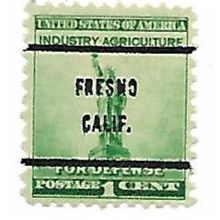 BUREAU PRECANCEL SALE FRESNO, CALIF 899-61