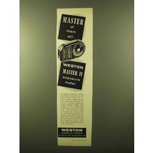 1956 Weston Master II Meter Ad - Master of Them All