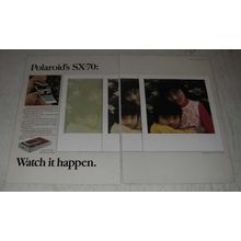 1974 Polaroid SX-70 Camera Ad - Watch it Happen