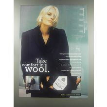 1997 Woolmark Wool Fashion Ad - Take comfort in wool