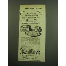 1949 Keiller's of Dundee Shortbread Ad - As Scottish as Auchtermuchty