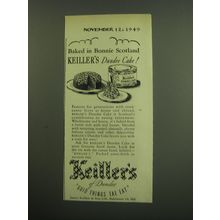 1949 Keiller's of Dundee Cake Ad - Baked in Bonnie Scotland