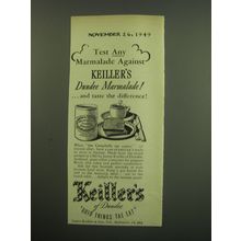 1949 Keiller's of Dundee Marmalade Ad - Test any Marmalade against Keiller's