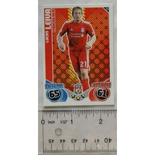 2010/11 Topps Match Attax Trading Card 173 Lucas Leiva, Liverpool FC