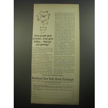 1956 Members New York Stock Exchange Ad - Some people grow petunias