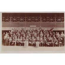 Indian Antique Military Band Music Group Old Real Photo Postcard