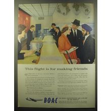 1959 BOAC British Overseas Airway Corporation Ad - This flight is for friends