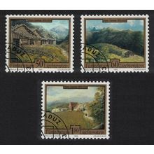 Liechtenstein Paintings by Hans Gantner painter 3v 1993 CTO SG#1046-1048