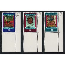 Liechtenstein Tibetan Collection 3v Corners 1993 CTO SG#1051-1053