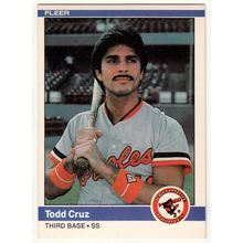 1984 Fleer baseball card #3 Todd Cruz - Orioles