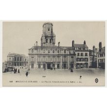 BOULOGNE-SUR-MER Place du Palais de Justice Beffroi France RPPC LL early 20th C.