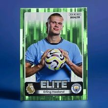 Panini Premier League 2025 Elite Sticker Green Parallel Erling Haaland #428