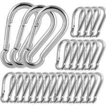 100Pack Heavy Duty Carabiner Clips, M8 5/16" Spring Snap Hooks 3Inch Zinc-Galvan