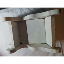 9 x 5 1/2 inch, white, wooden sled toy for dolls, bears or decorations