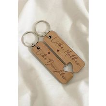 Light French Beige Like Mother Like Daughter Wooden Pendent with Self-assembled